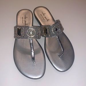 Mila Paoli silver sandals